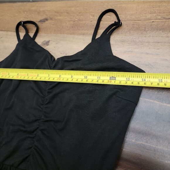 YATHON Casual Sleeveless Summer Beach Dress A Line W Pockets Black Size S - Picture 5 of 6